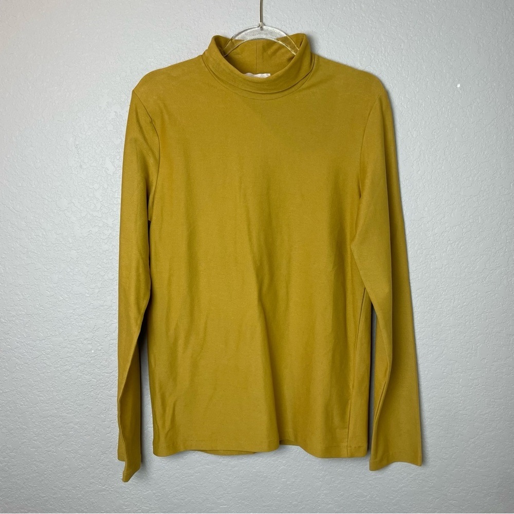 COS Golden Long Sleeve Turtleneck Top Size S